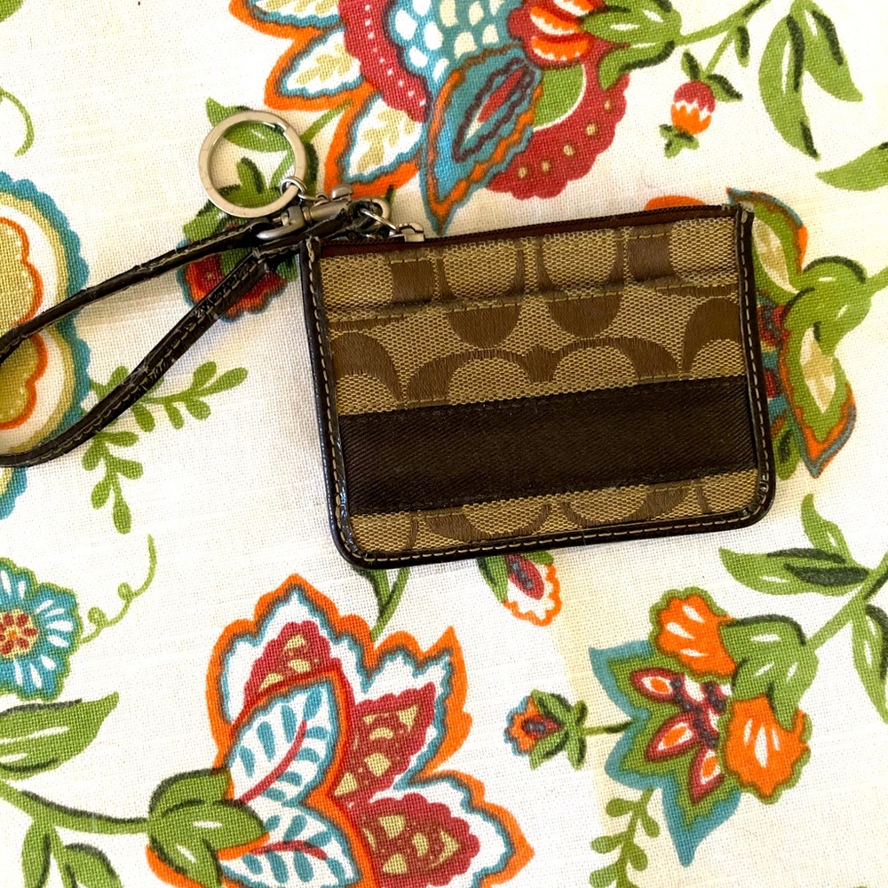 Coach ID card wristlet